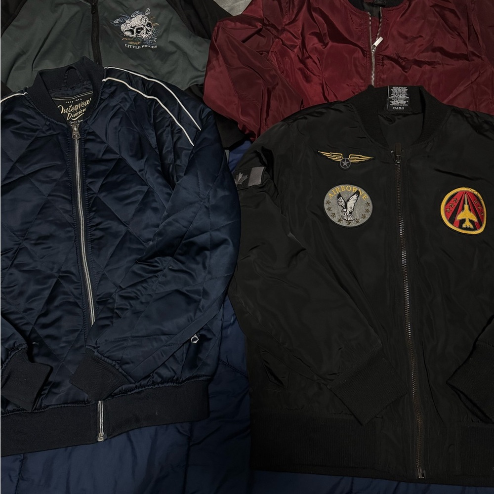 LOT OF 4 BOMBER JACKETS (SMALL&MEDIUM)